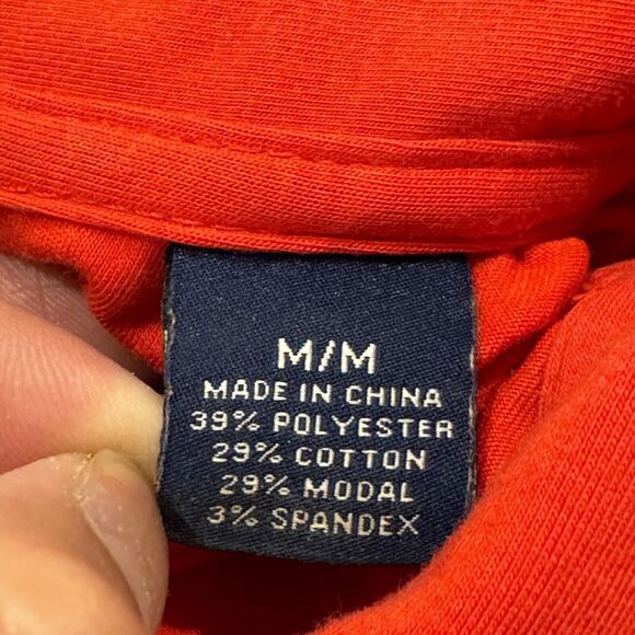 Tommy Bahama Polo Shirt Medium Red Mens Short Sleeve Golf Beach Modal Polyester - Picture 4 of 5